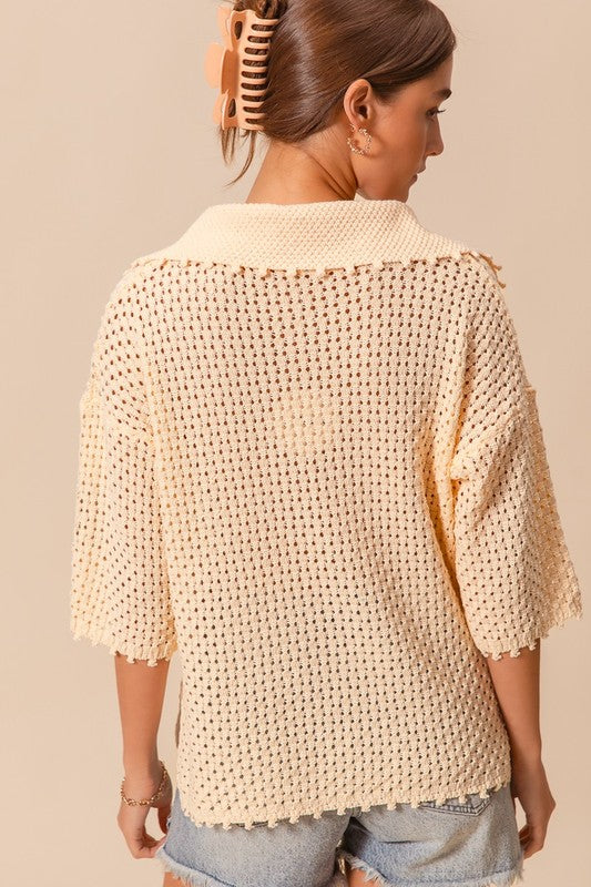 The Flora Open Knit Top
