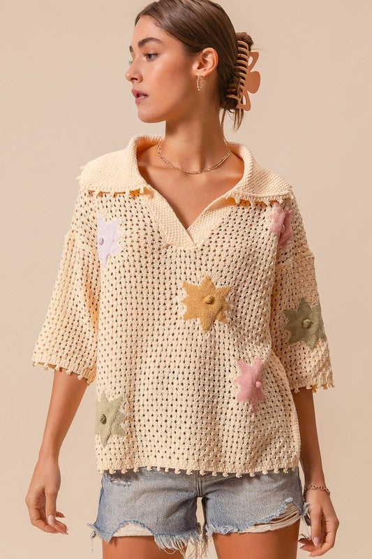 The Flora Open Knit Top