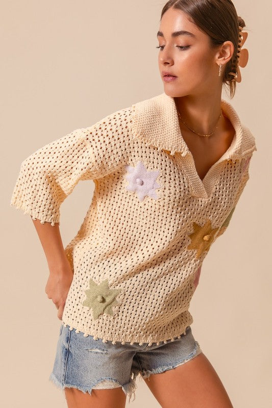 The Flora Open Knit Top