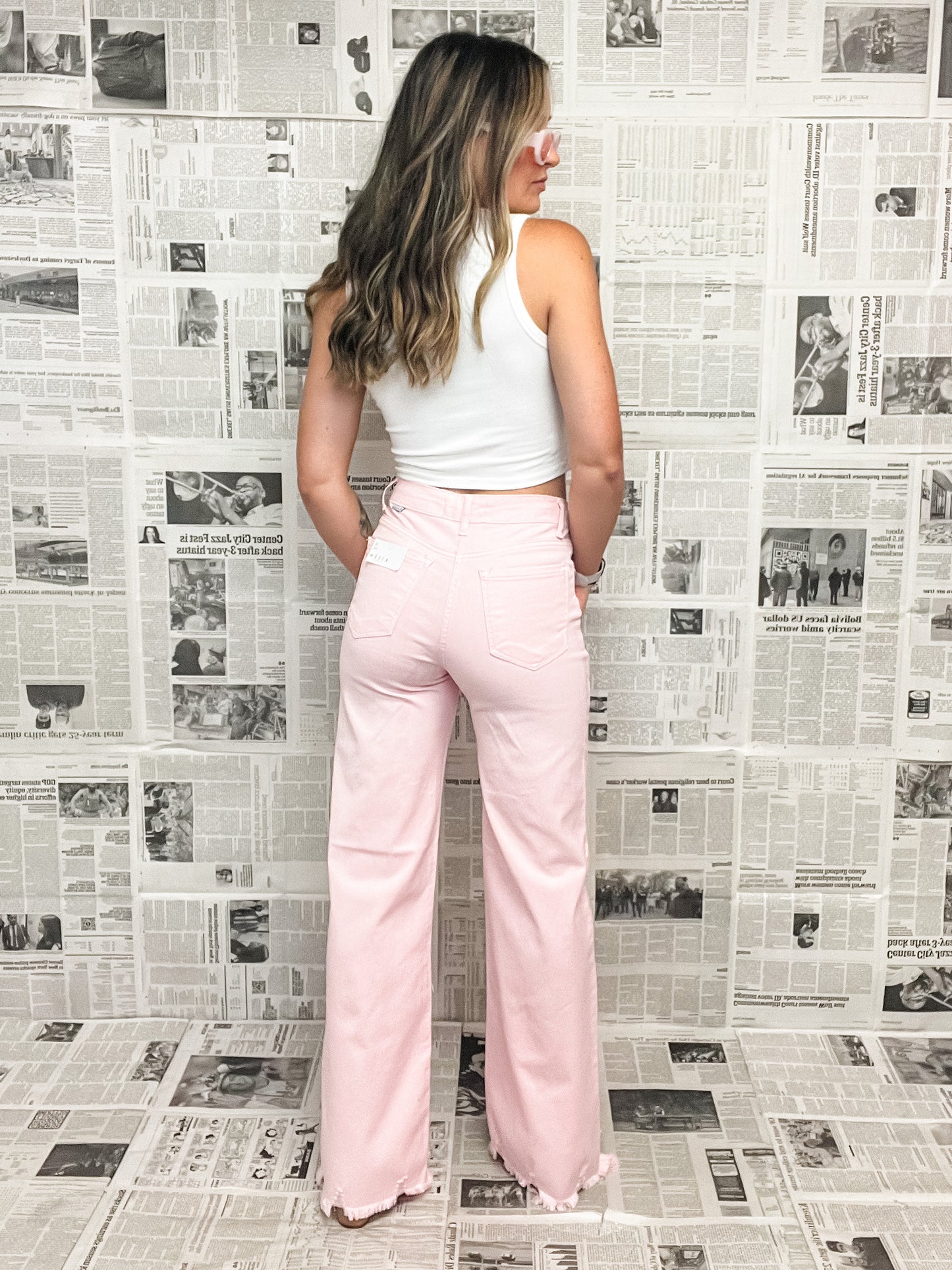 Risen Hi-Rise Wide Jeans