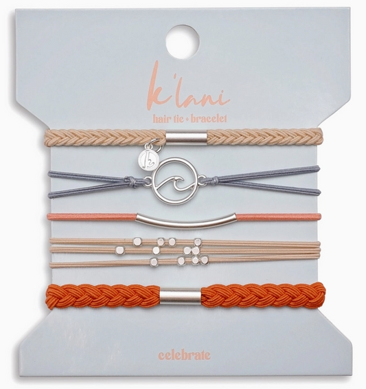 K'Lani Celebrate Hair Tie Bracelet Set