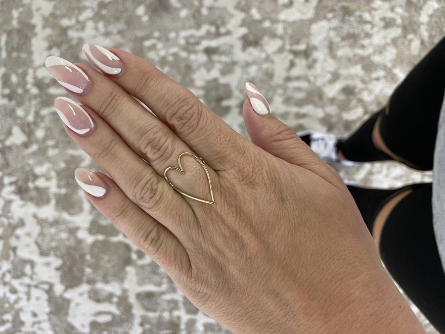 Delicate Open Heart Ring