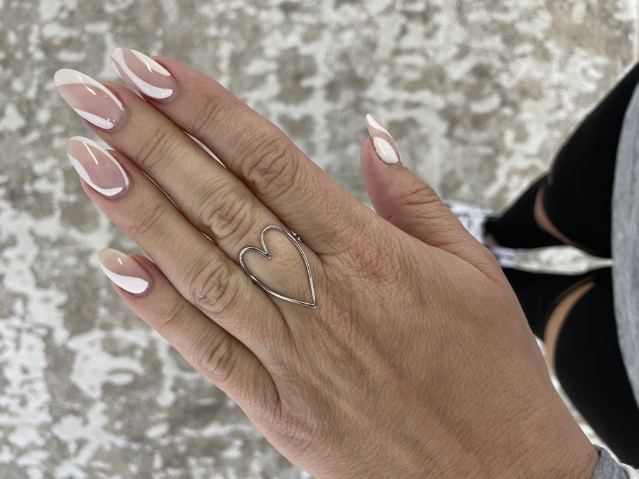Delicate Open Heart Ring