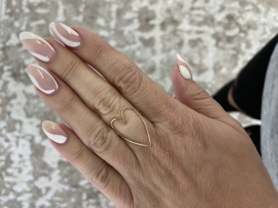 Delicate Open Heart Ring