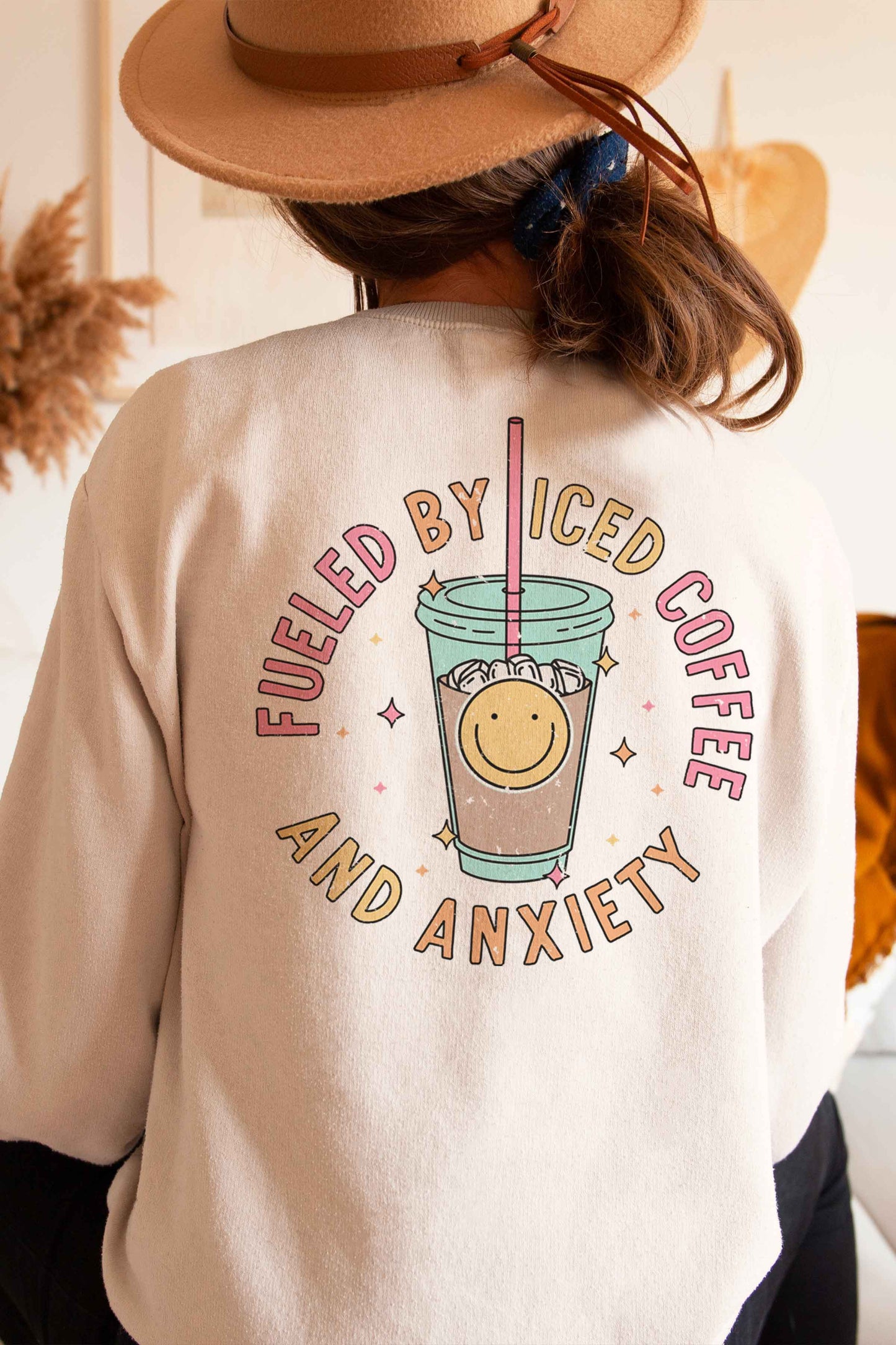 Fueled by Iced Coffee and Anxiety Crewneck PRE ORDER