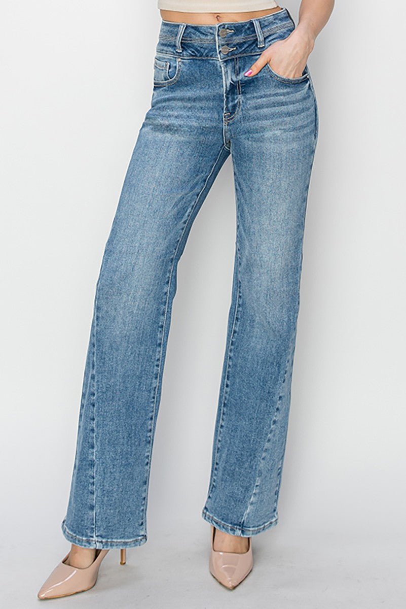 Risen Straight Leg Denim