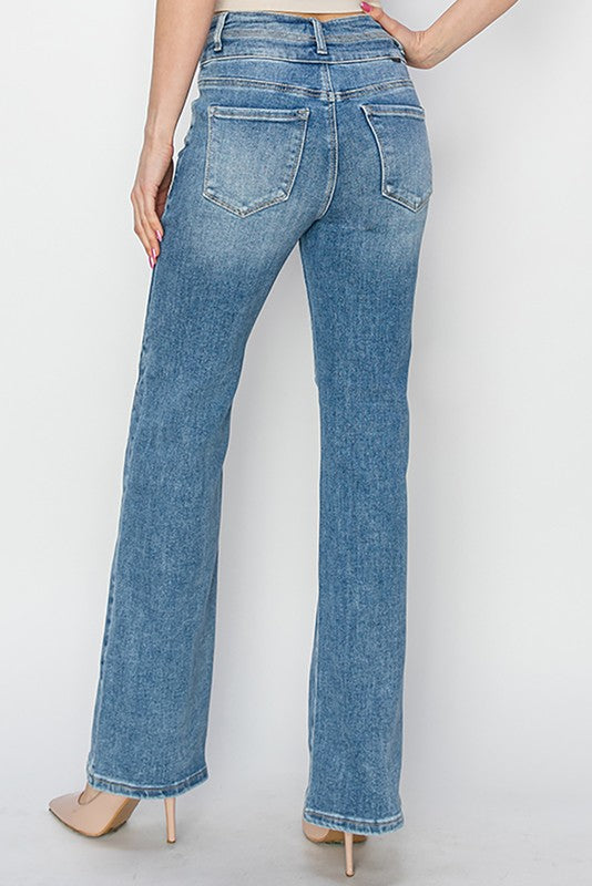 Risen Straight Leg Denim