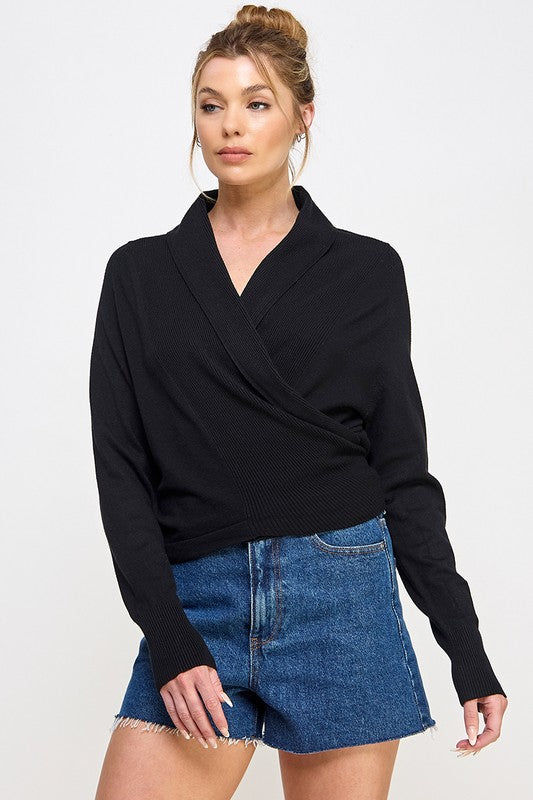 The Jane Wrap Sweater