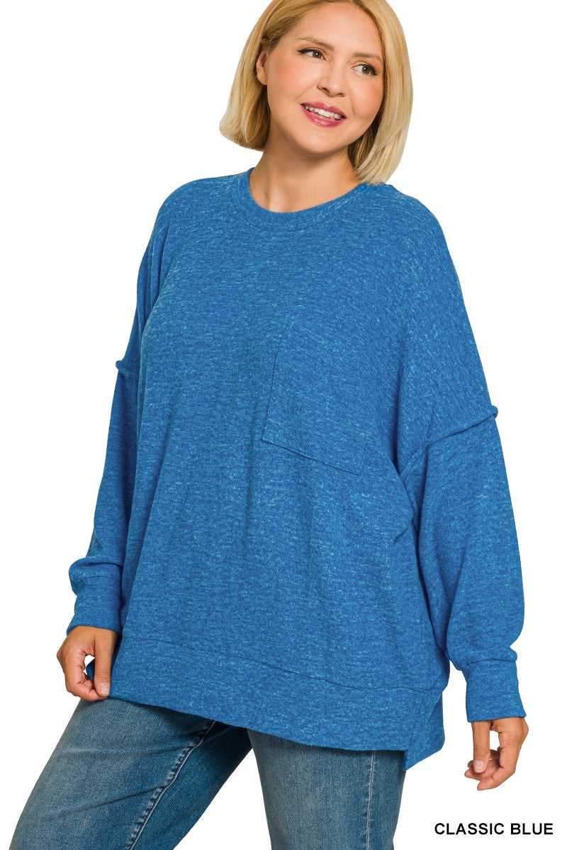 The Nadia Sweater PLUS - Brown