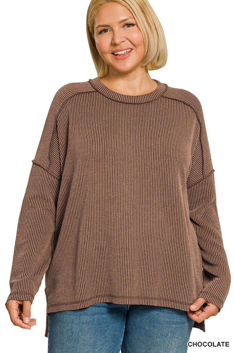 The Gwen Top PLUS - Chocolate