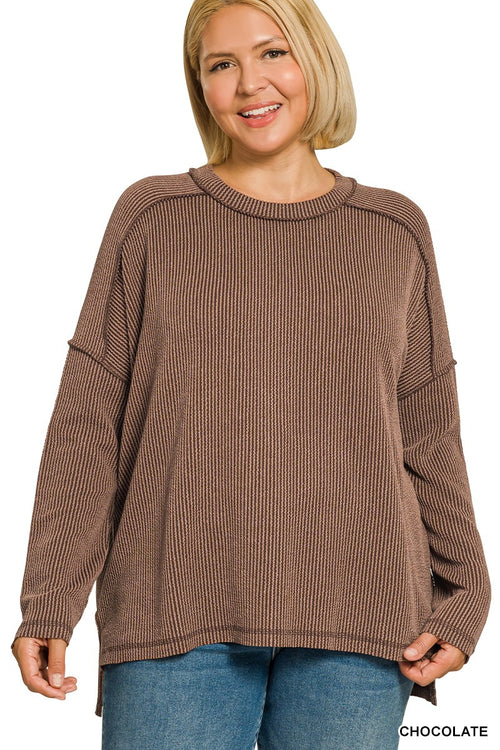 The Gwen Top PLUS - Chocolate