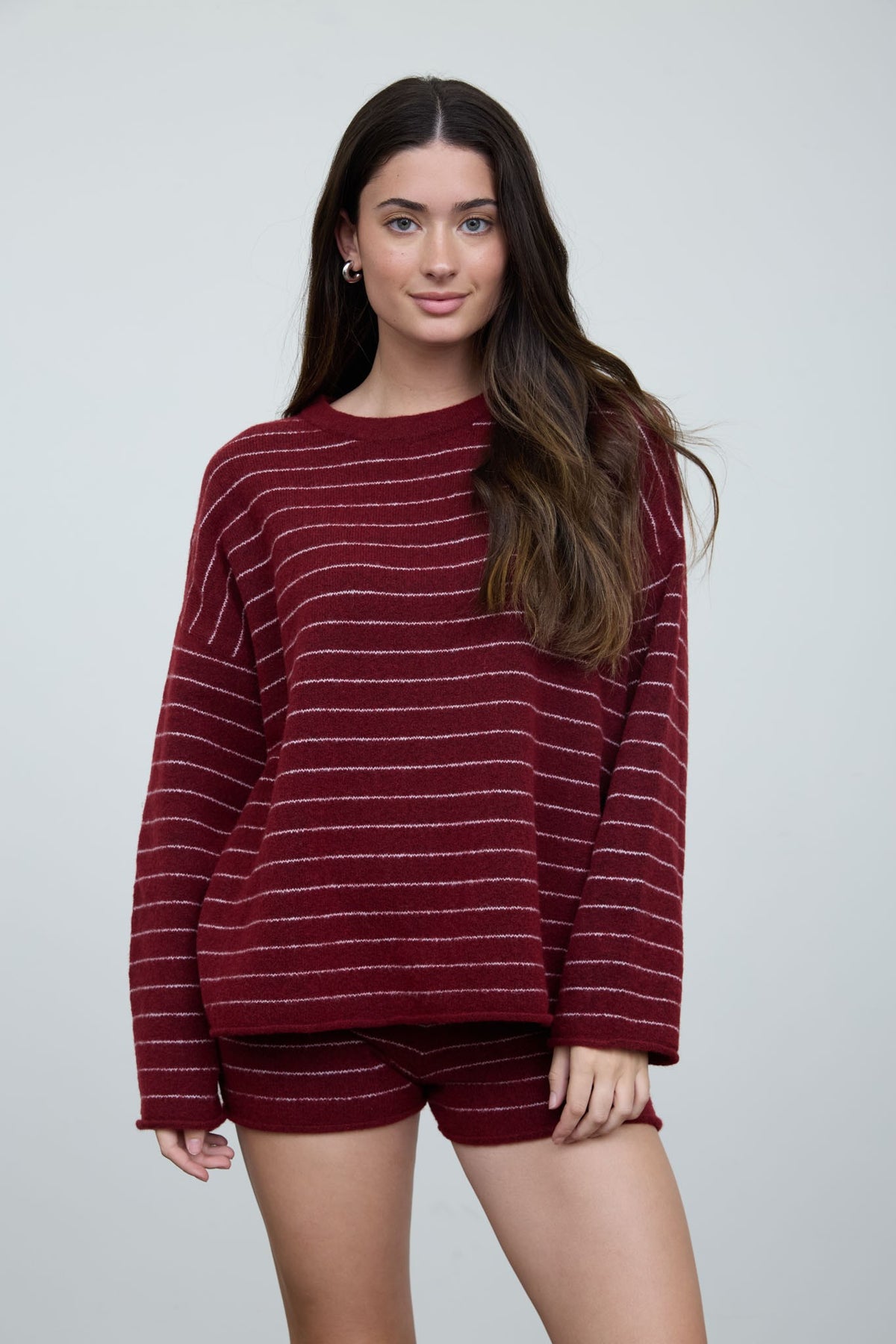 The Frankie Sweater - Burgundy