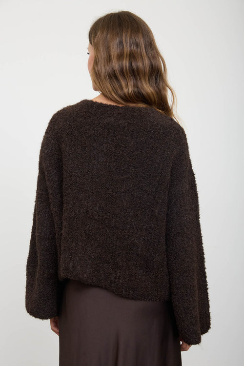 The Maisie Cardigan - Chocolate Brown