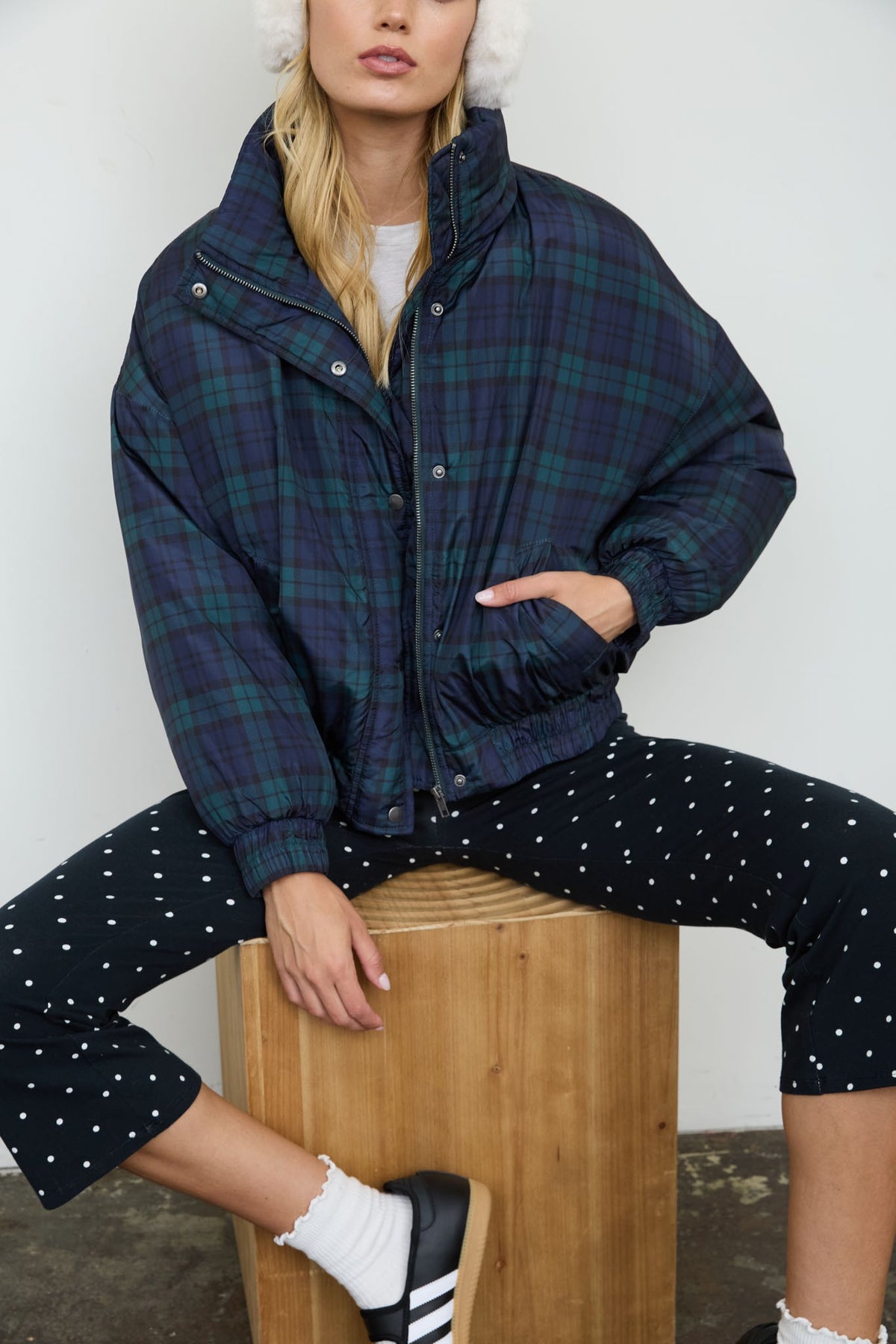 The Georgia Jacket - Hunter Green Plaid