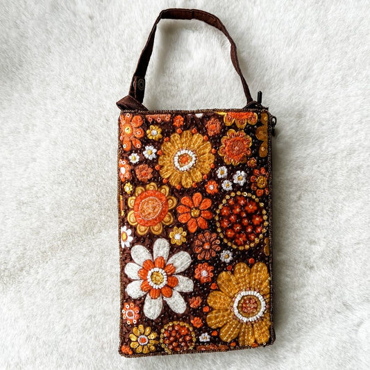 Flower Child Beaded Crossbody Bag