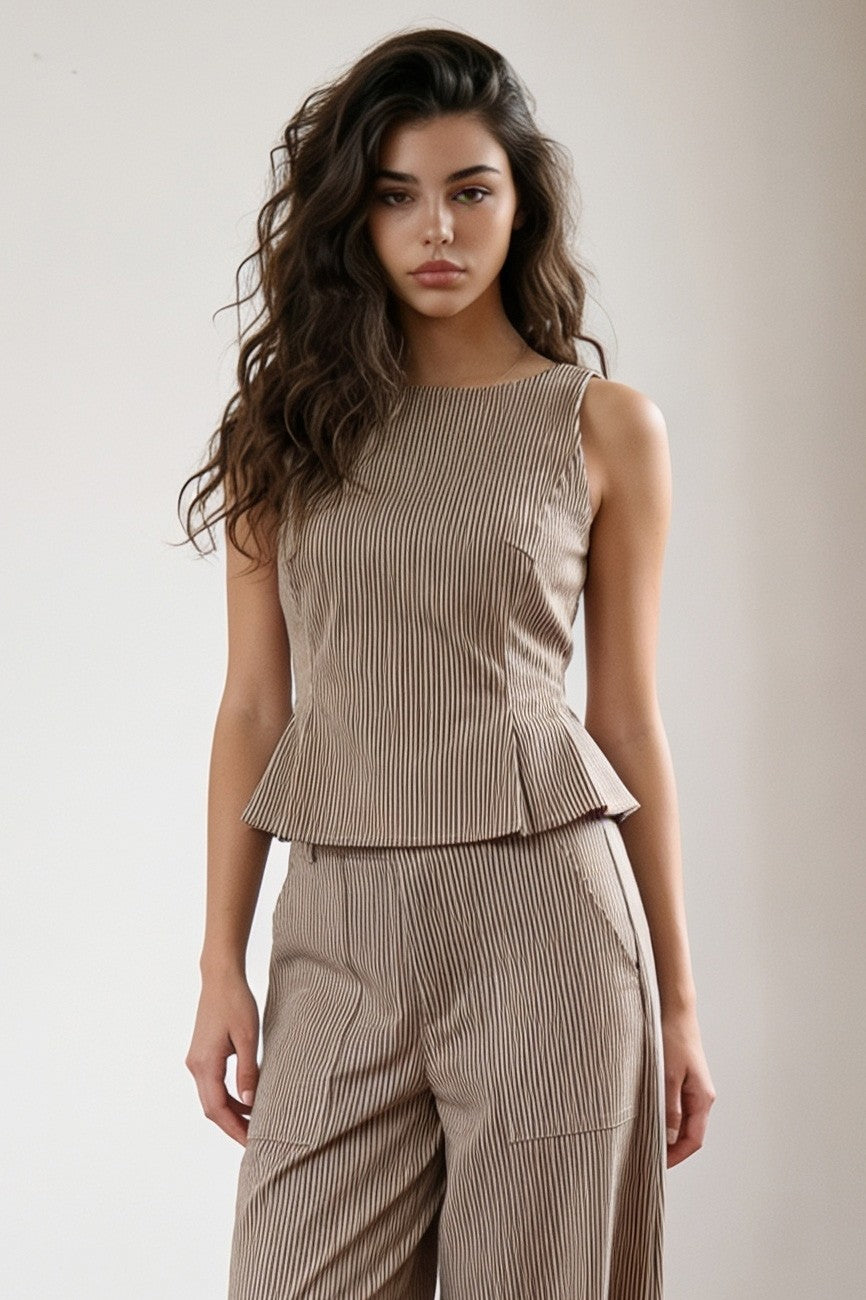 The Juniper Top - Light Brown Ecru