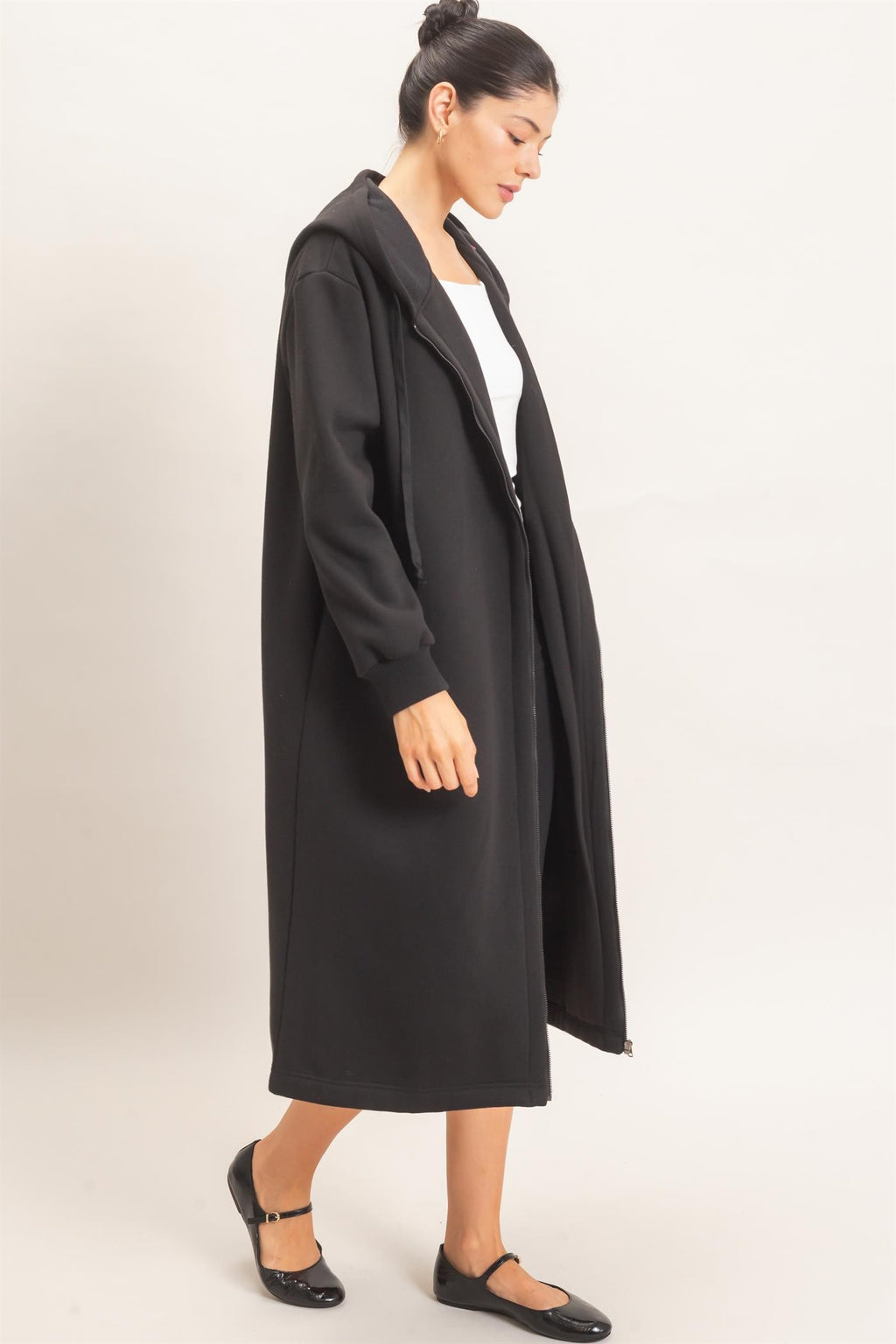 The Phoebe Hoodie Jacket - Black