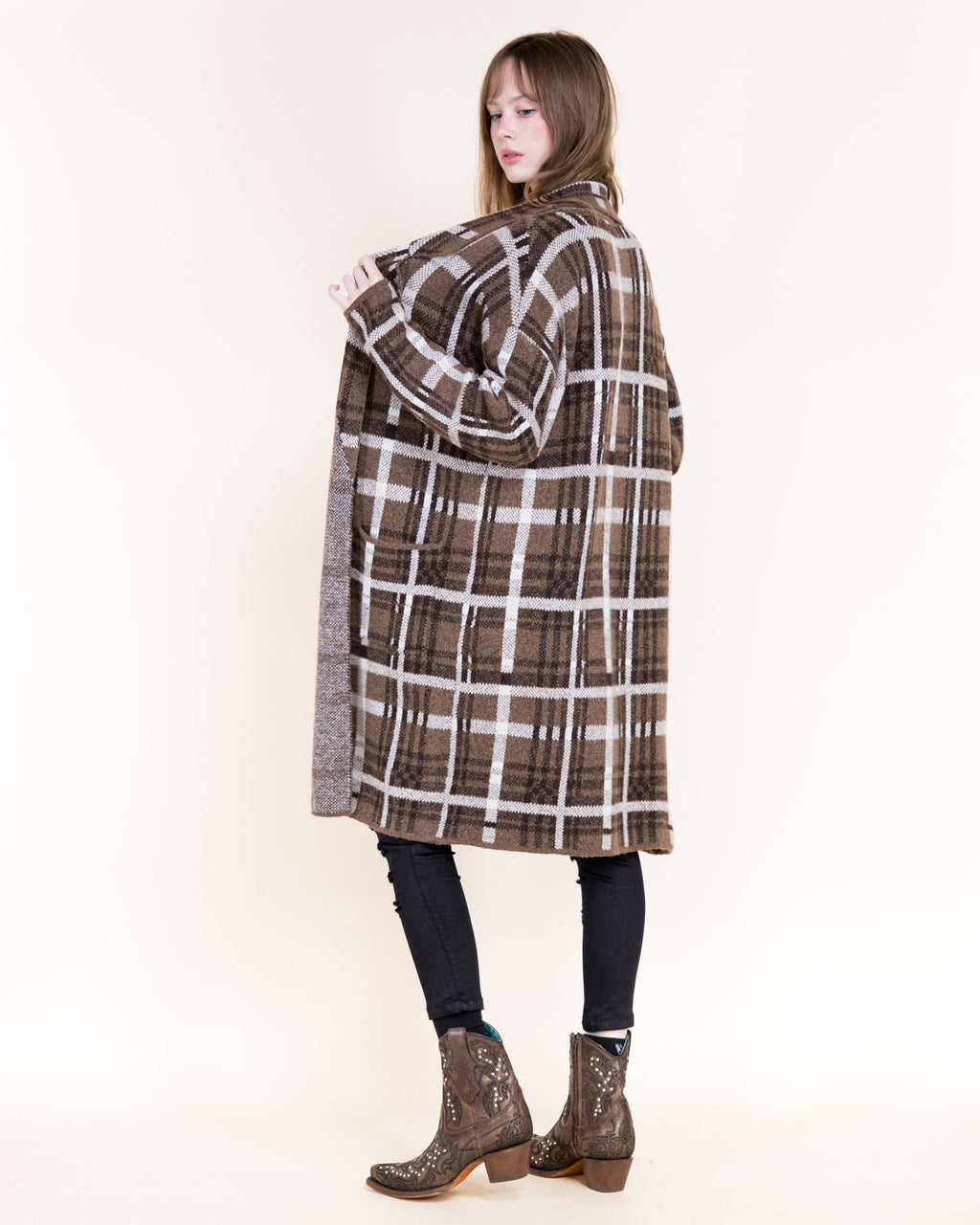 The Fern Coatigan - Brown Plaid