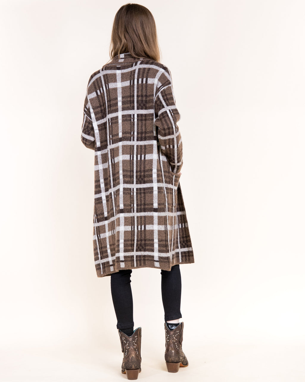 The Fern Coatigan - Brown Plaid