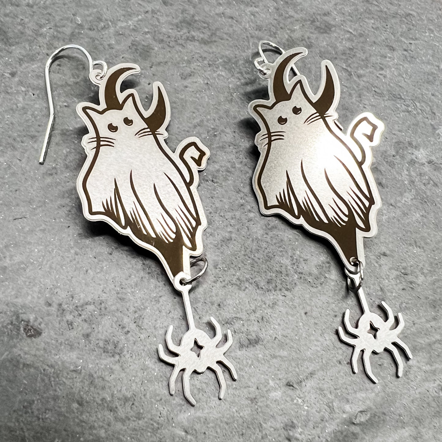 Ghost Cat Earrings