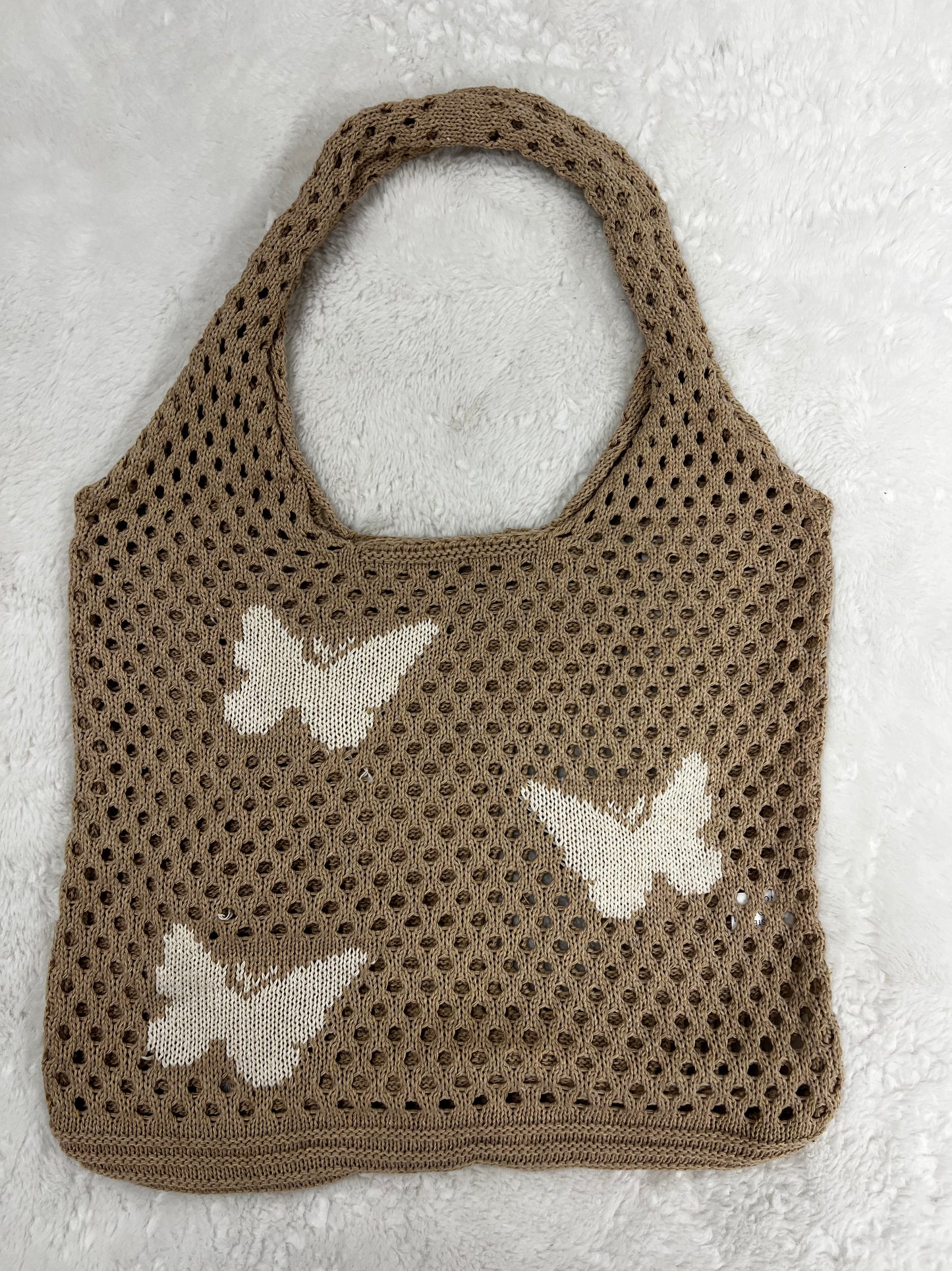 Butterfly Open Crochet Bag