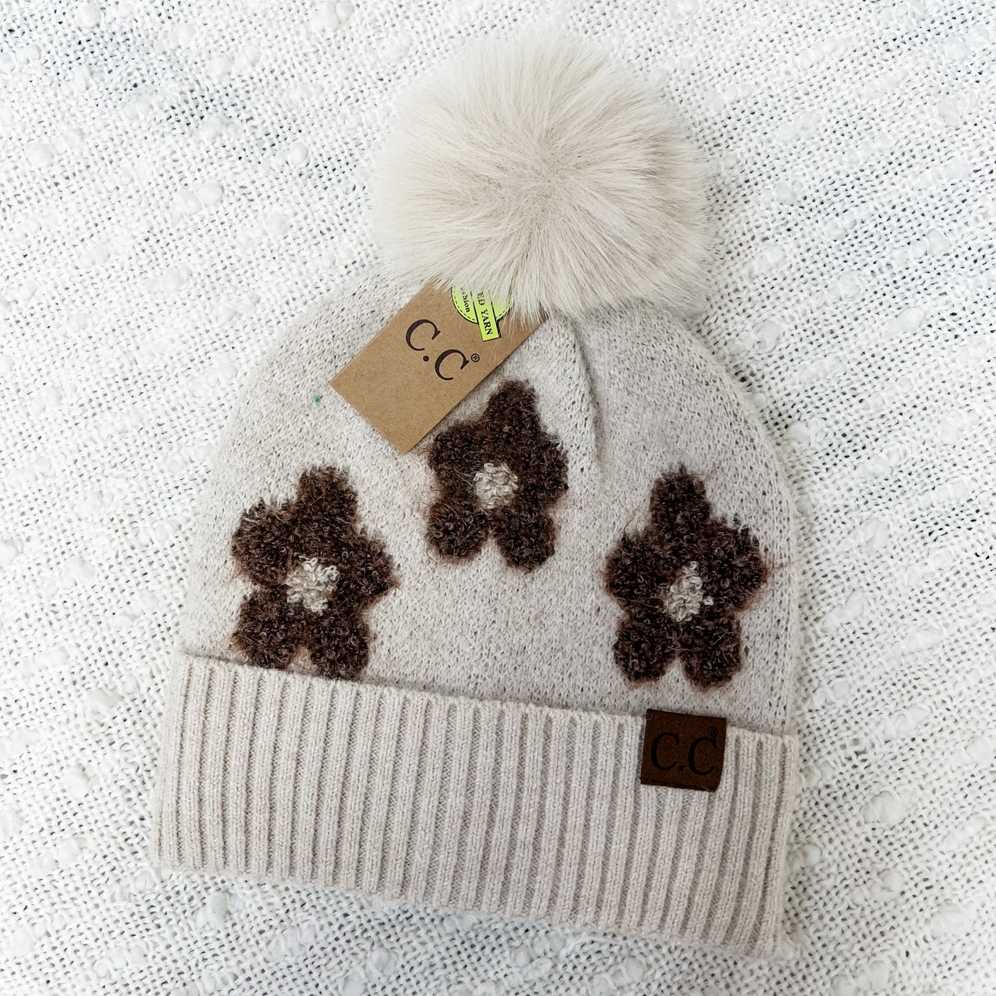 Daisy Puff Beanie