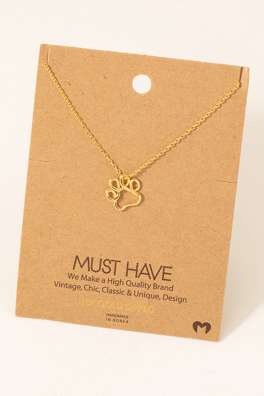 Paw Print Necklace