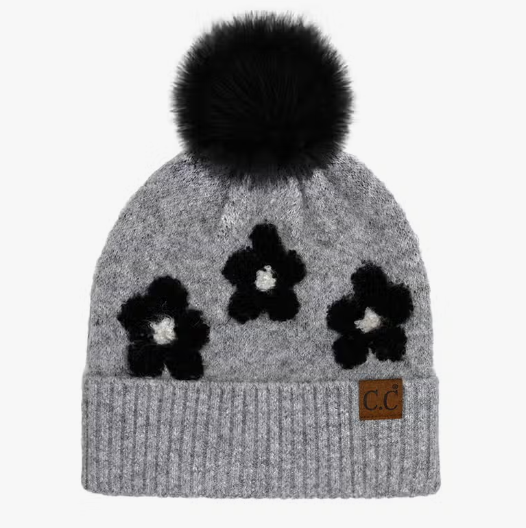 Daisy Puff Beanie