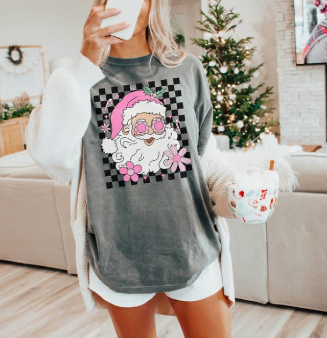 Checkered Santa Tee PRE ORDER