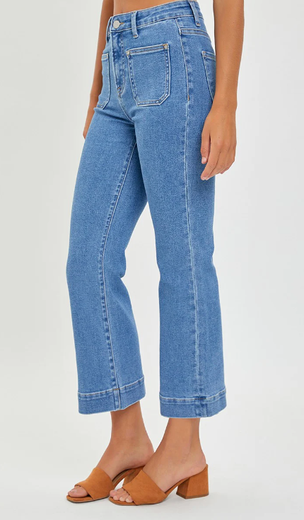 Risen High Waisted Cropped Denim