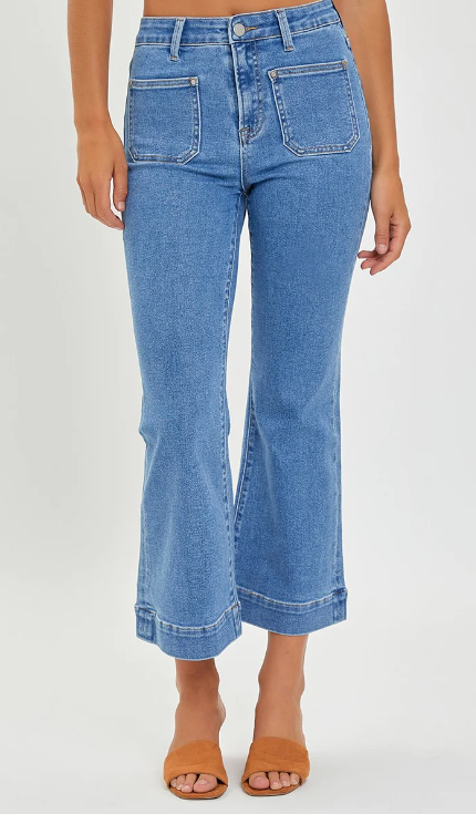 Risen High Waisted Cropped Denim