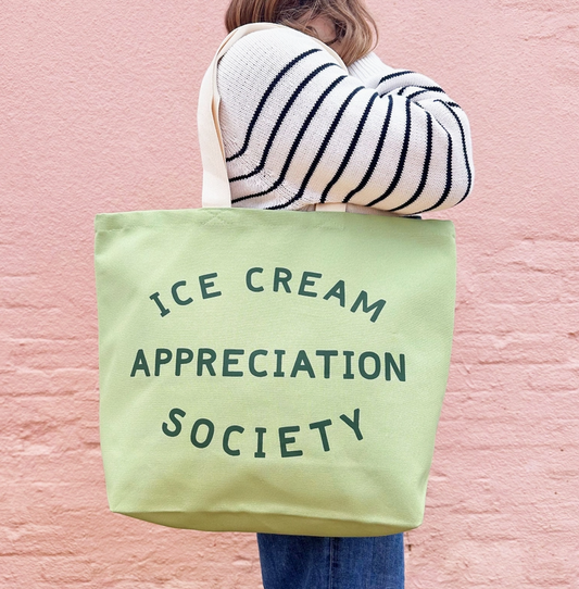 Ice Cream Appreciation Society Canvas Tote Bag