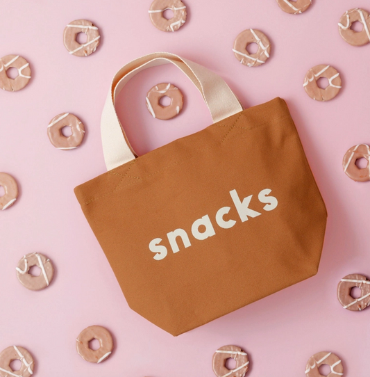 Snacks Small Canvas Tote