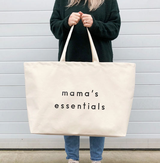 Mama's Essentials Jumbo Canvas Tote Bag