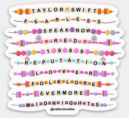 Taylor Swift Friendship Bracelet Sticker