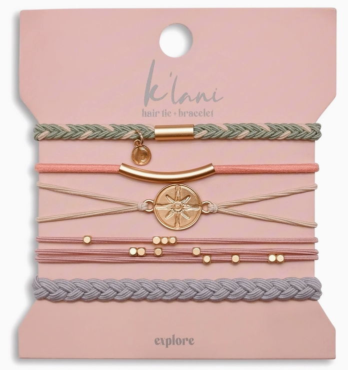 K'Lani Explore Hair Tie Bracelet Set