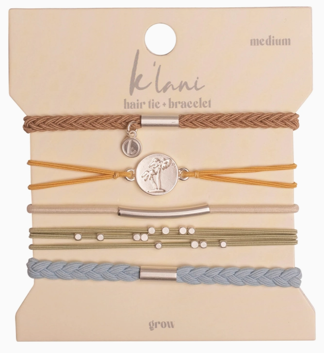 K'Lani Grow Hair Tie Bracelet Set