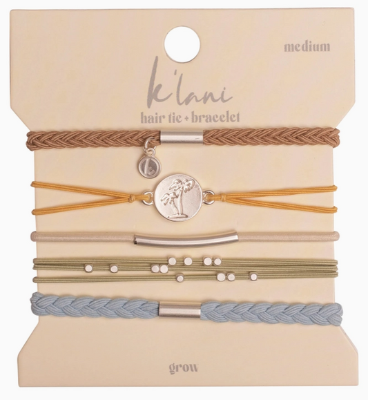 K'Lani Grow Hair Tie Bracelet Set