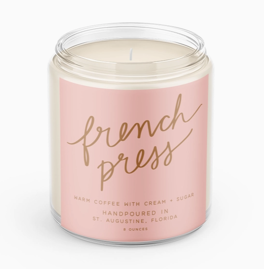 Poured Goods French Press Soy Wax Candles