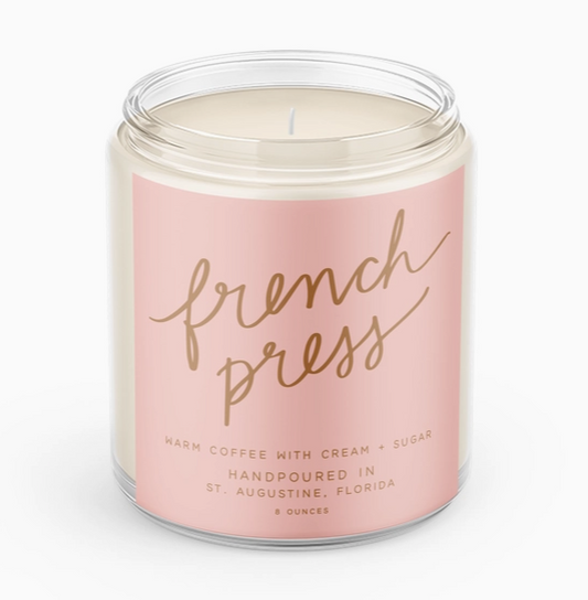 Poured Goods French Press Soy Wax Candles