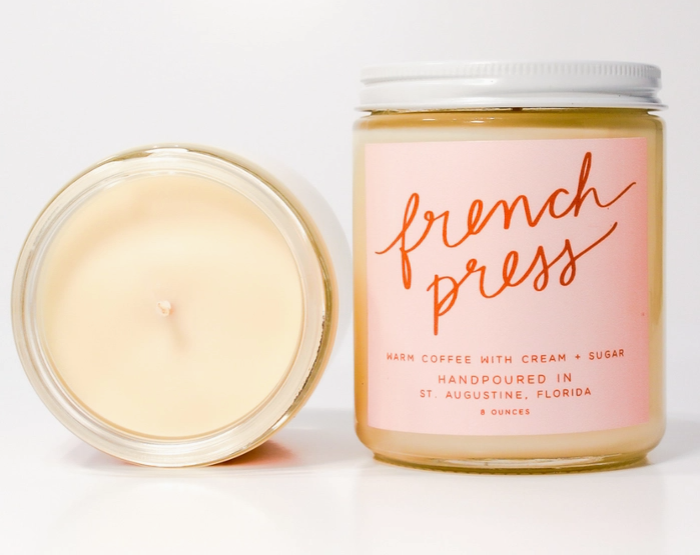 Poured Goods French Press Soy Wax Candles