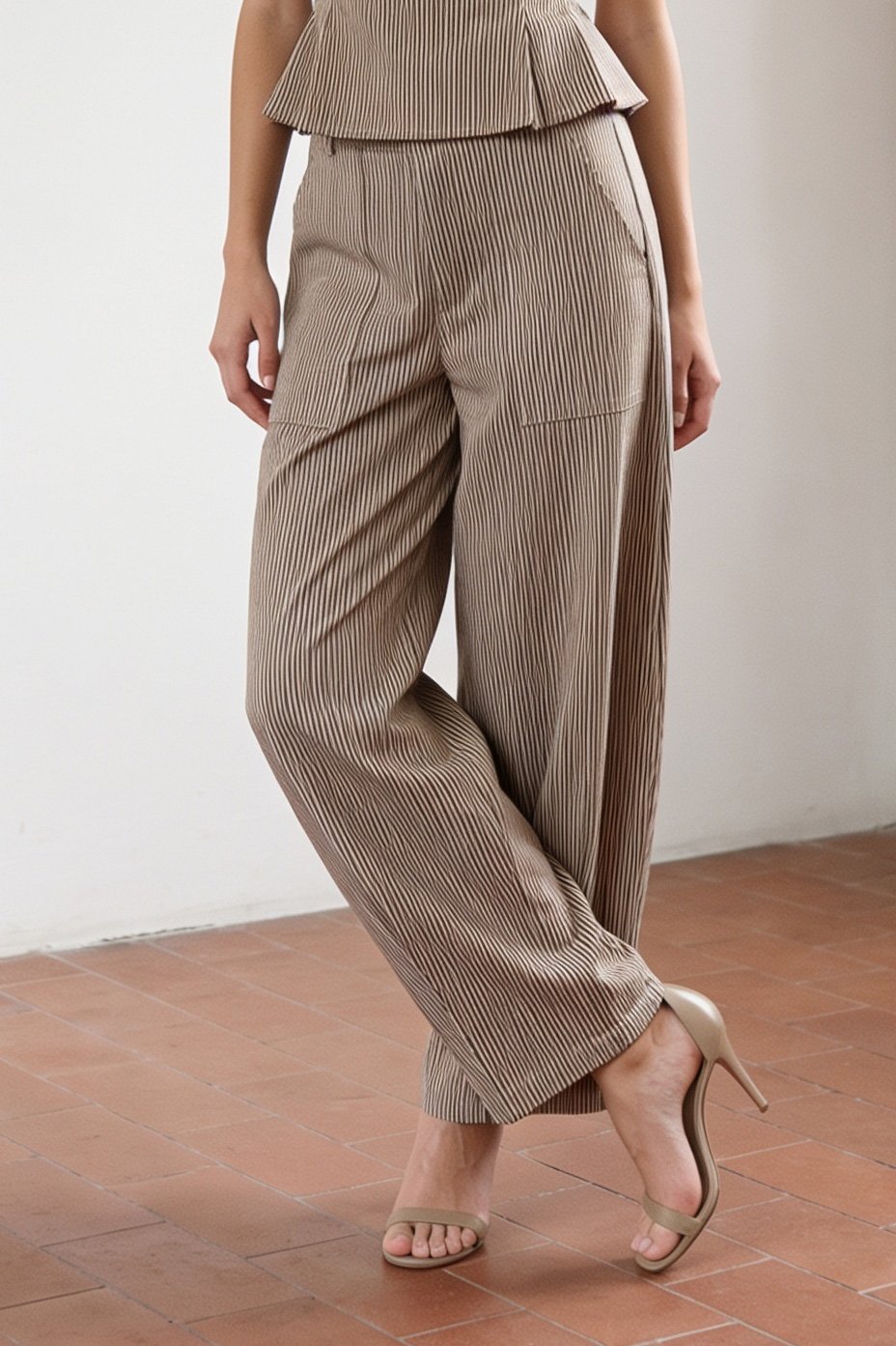 The Juniper Pants - Light Brown Ecru