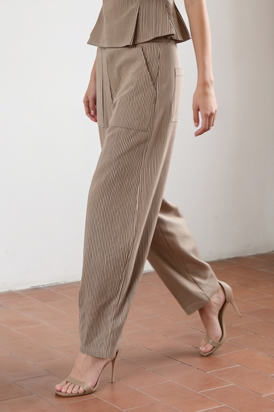 The Juniper Pants - Light Brown Ecru