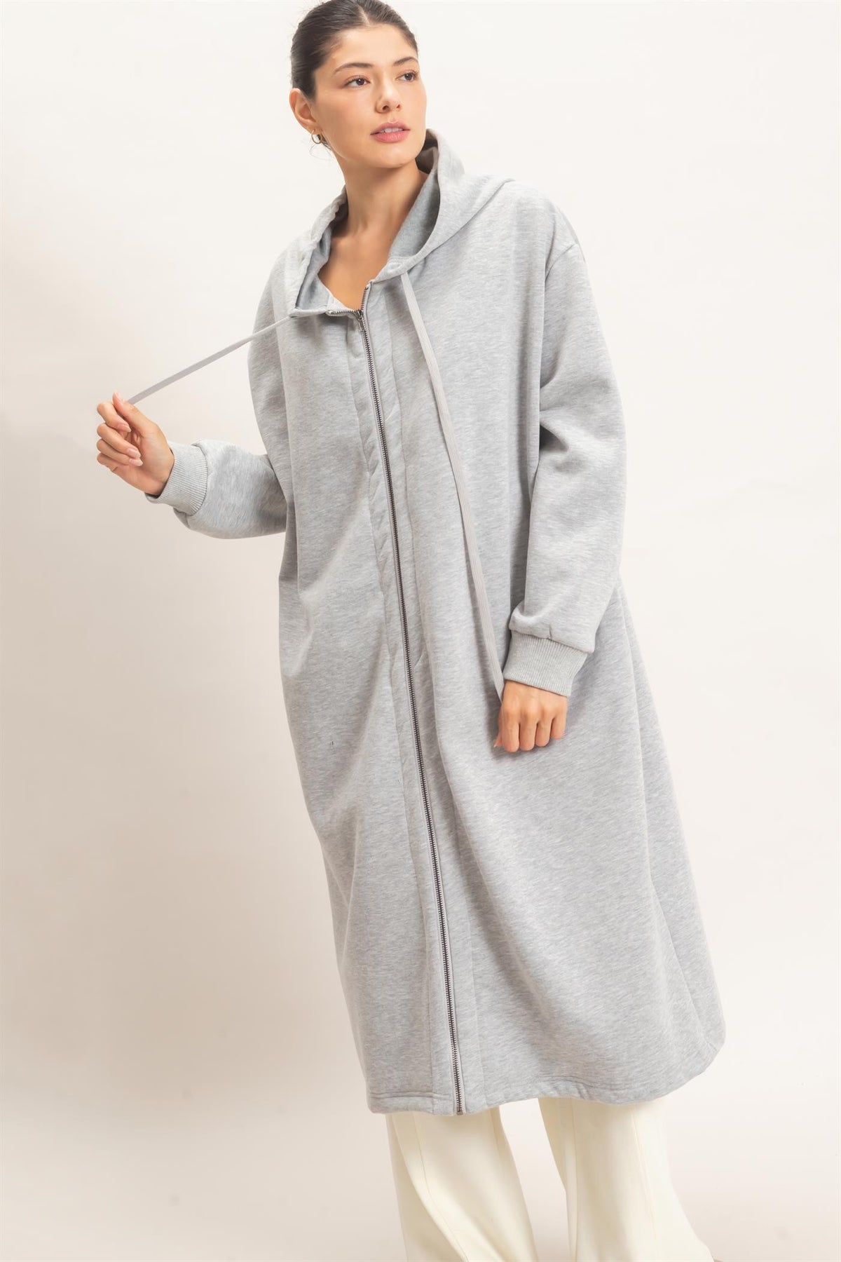 The Phoebe Hoodie Jacket - Heather Gray
