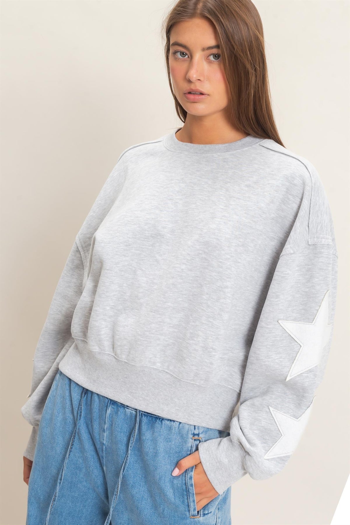 The Lydia Sweatshirt - Heather Gray