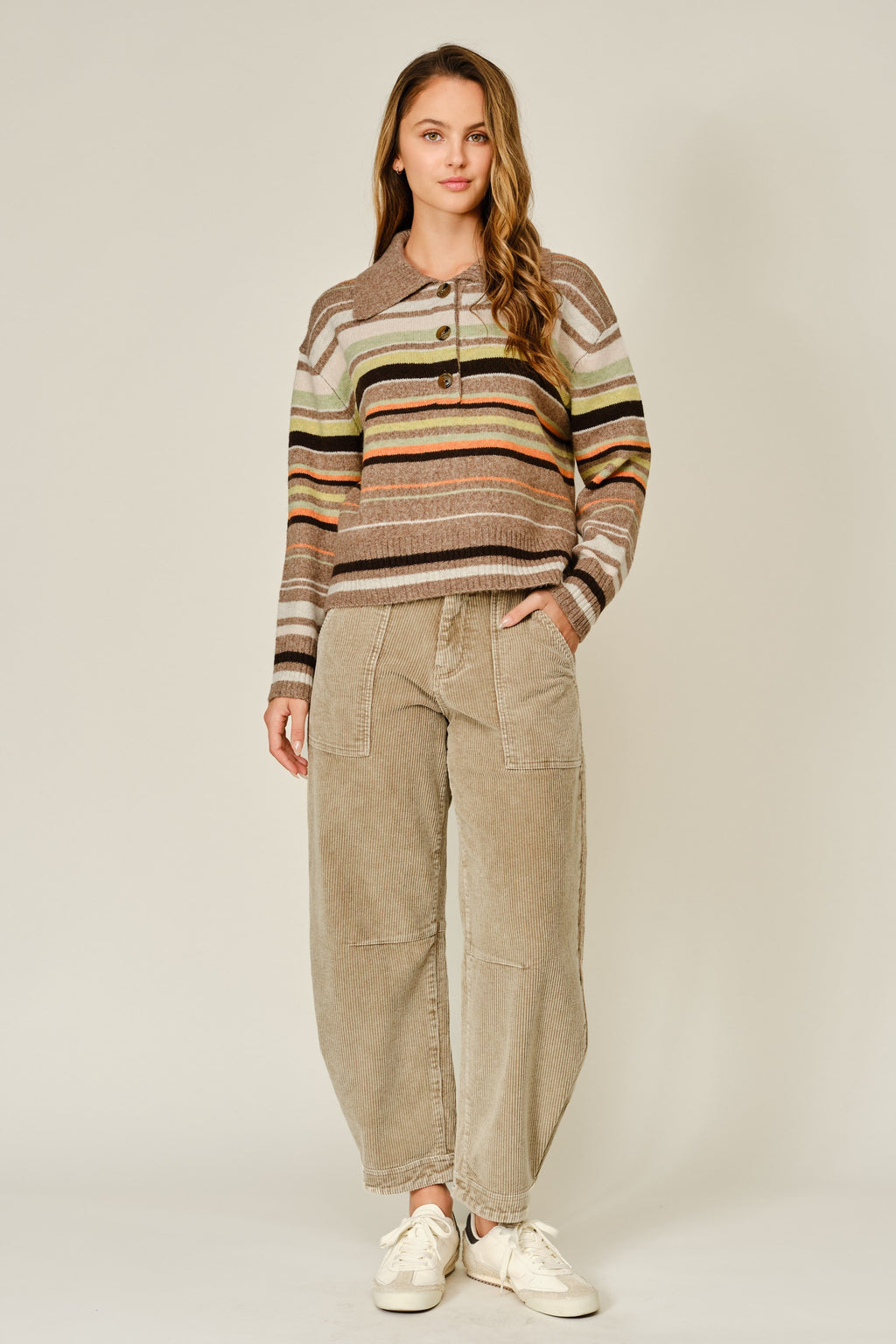 The Olivia Sweater - Mocha Multi