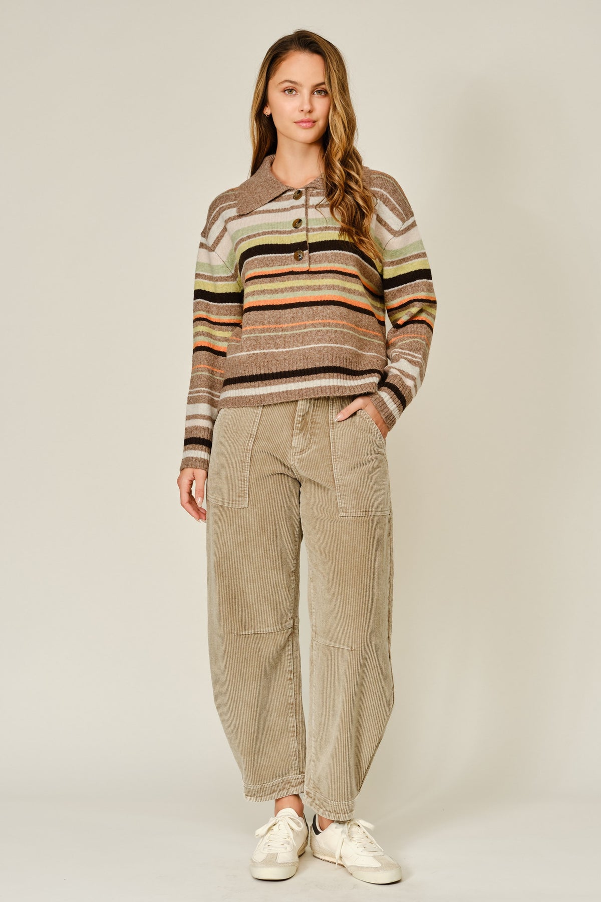 The Olivia Sweater - Mocha Multi