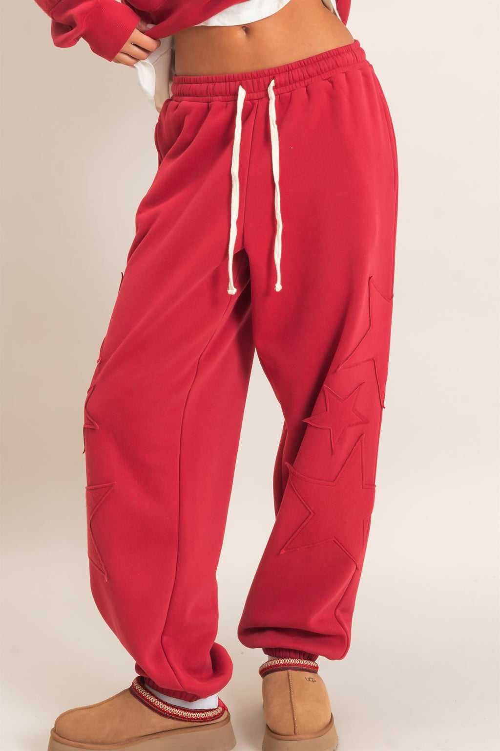 The Tessa Joggers - Dark Red