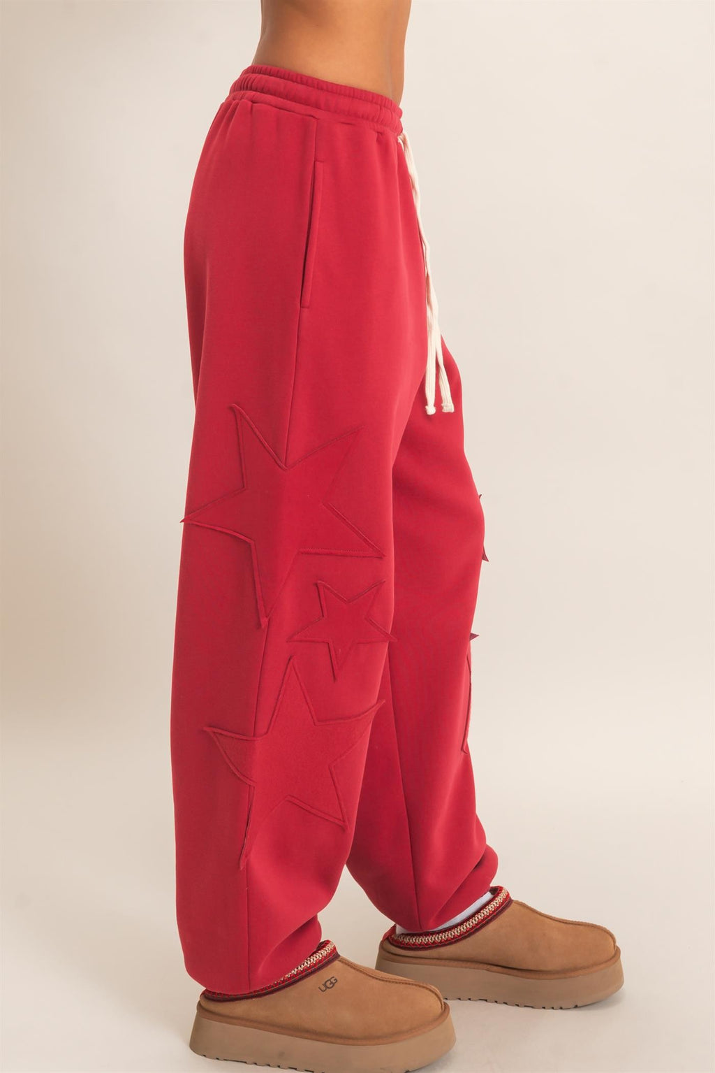 The Tessa Joggers - Dark Red