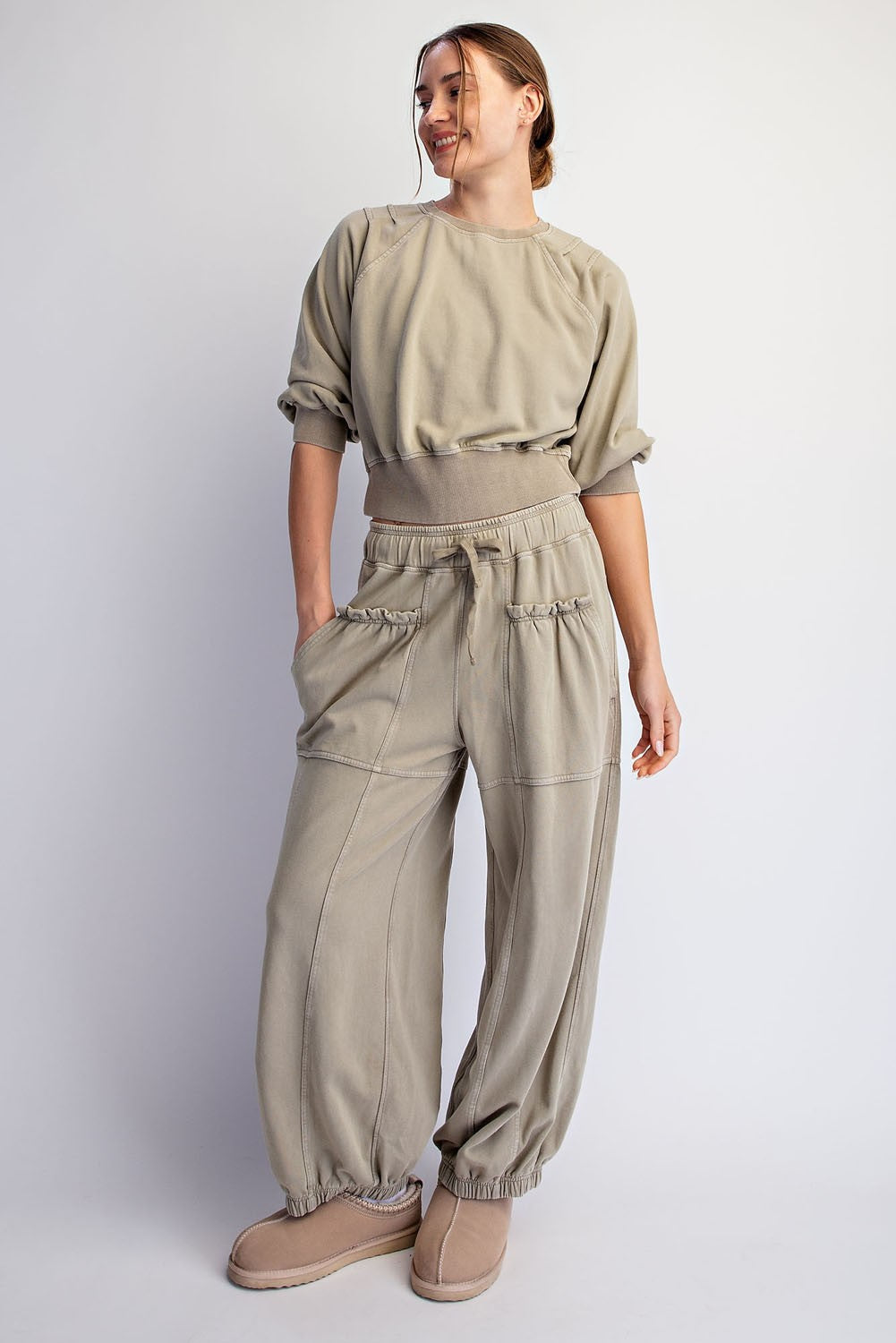 The Noelle Pants - Light Sage